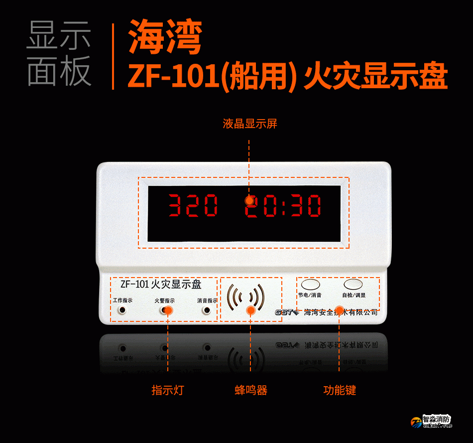 ZF-101(船用) 火災顯示盤顯示面板