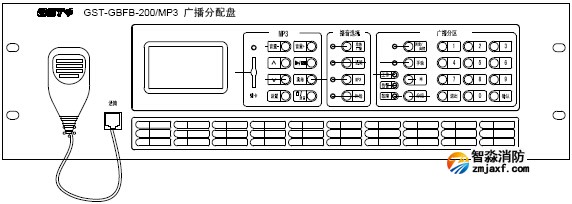 GST-GBFB-200/MP3廣播分配盤(pán)結(jié)構(gòu)特征