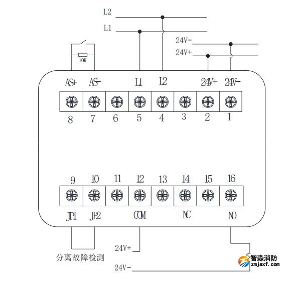 JBF-W1141輸入/輸出模塊接線圖