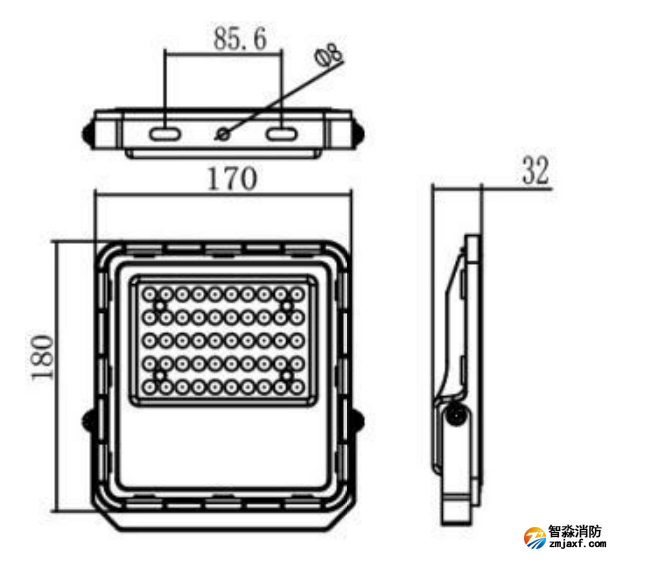 J-ZFJC-E50W-18Z4A集中電源集中控制型消防應急照明燈具
