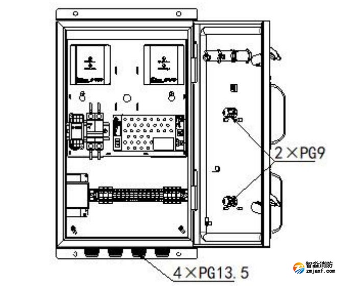 JBF-FAP01火災報警綜合盤內部結構