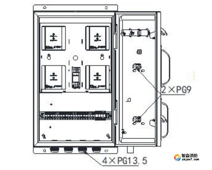 JBF-FAP02火災報警綜合盤內部結構