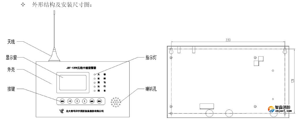 JJBF-139W無線中繼報(bào)警器結(jié)構(gòu)特征