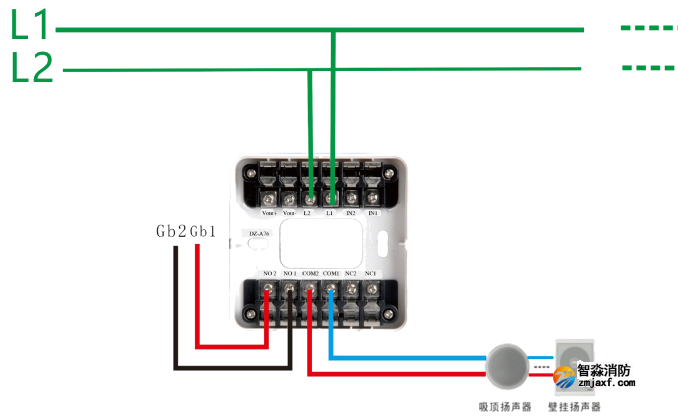 KZJ-A76型輸入/輸出模塊接線圖