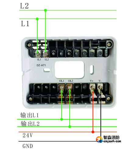 SJ-ZJ-A71總線中繼器接線圖