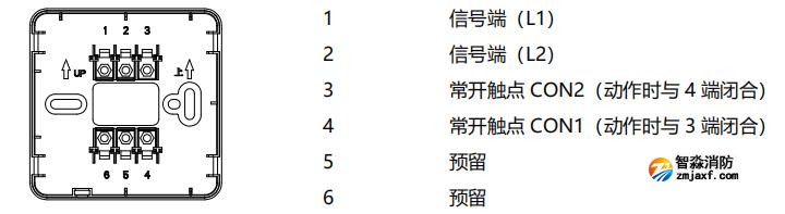 J-SAP-M-A62-Ex本安型防爆手動火災報警按鈕接線端子