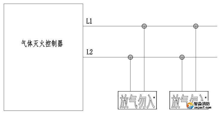 QM-ZSD-13氣體釋放警報器接線圖及說明