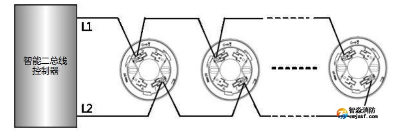 JTY-GD-930P型點型光電感煙火災探測器接線圖