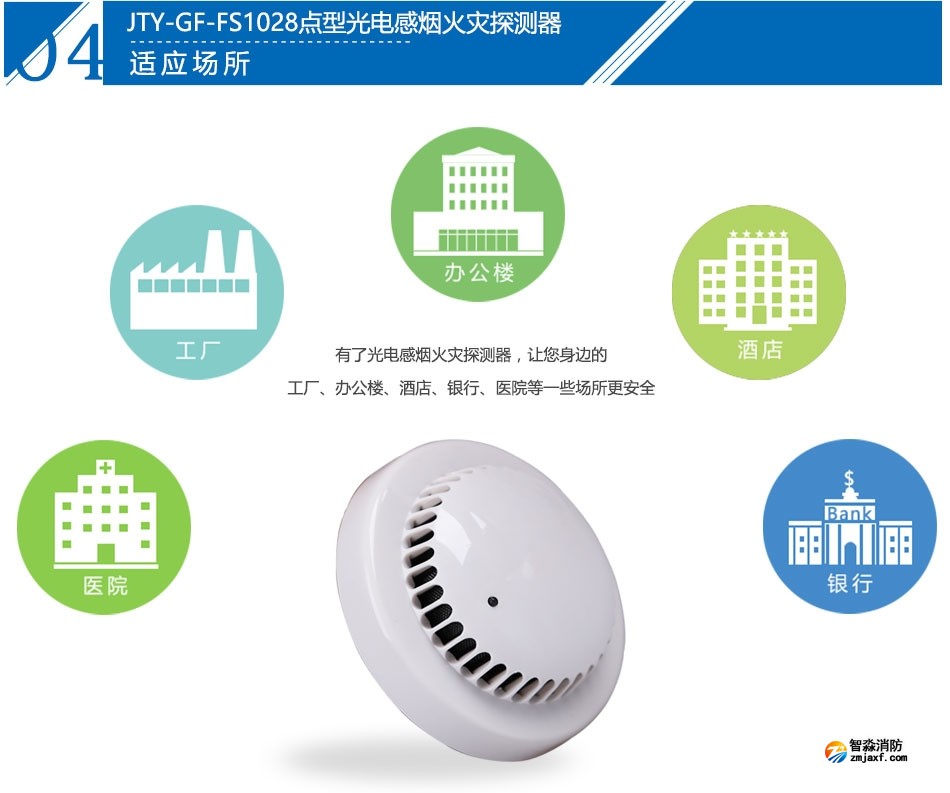 JTY-GF-FS1028點(diǎn)型光電感煙火災(zāi)探測(cè)器產(chǎn)品應(yīng)用場(chǎng)所