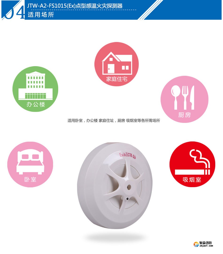 JTW-A2-FS1015(Ex)點型感溫火災探測器產品應用場所