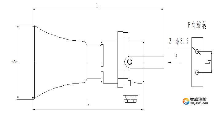JDYS防爆號(hào)角揚(yáng)聲器外形圖