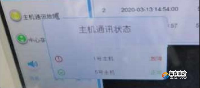 linux版CRT顯示通訊故障，主機通訊狀態顯示配接兩臺主機