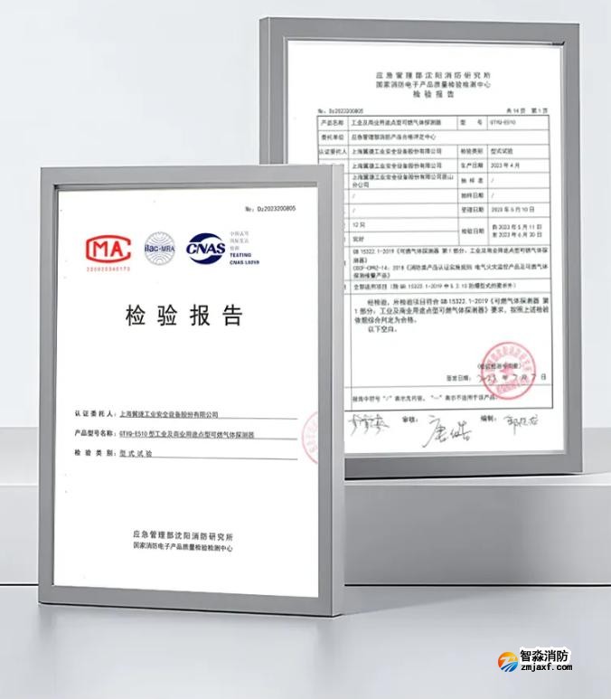 賦安工業及商業用途點型可燃氣體探測器檢驗報告