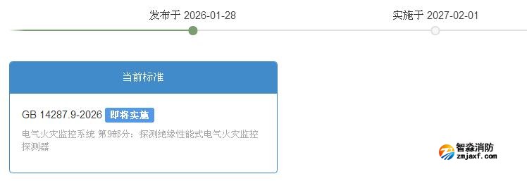 GB 14287.9-2026《電氣火災監控系統第9部分:探測絕緣性能式電氣火災監控探測器》