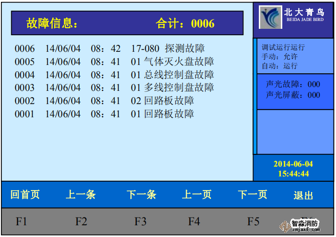 青鳥(niǎo)消防火災(zāi)報(bào)警控制器報(bào)故障現(xiàn)象